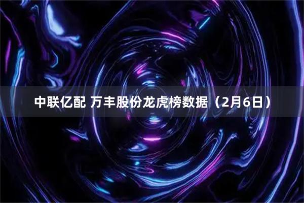 中联亿配 万丰股份龙虎榜数据（2月6日）