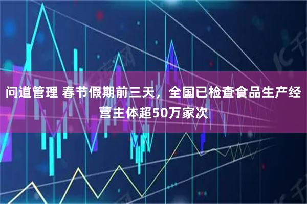 问道管理 春节假期前三天，全国已检查食品生产经营主体超50万家次